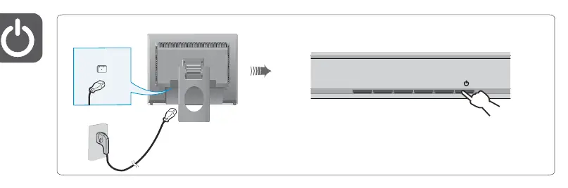 Ein- und Ausschalten des Monitors