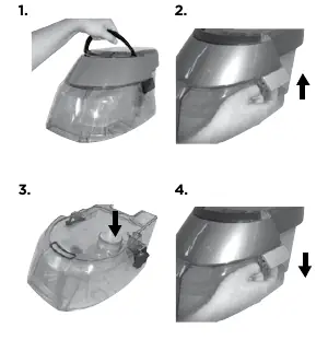 Befüllen des 2-in-1-Wassertanks