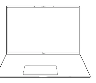 Vorderansicht des LG gram Notebooks