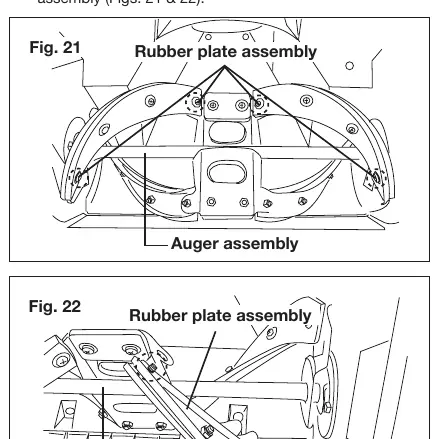 Austausch der Gummilippen (Fig. 21 & 22)