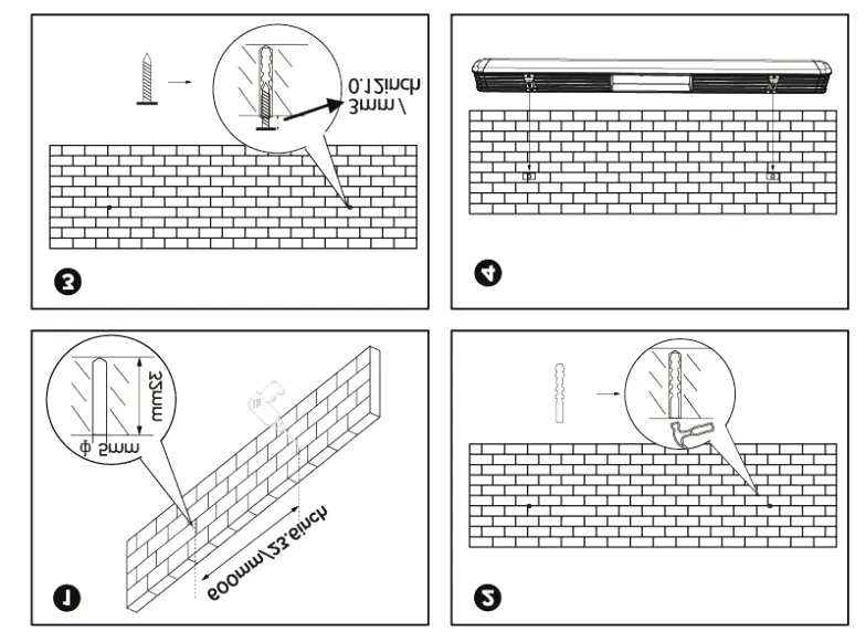 Schritte zur Wandmontage der Soundbar