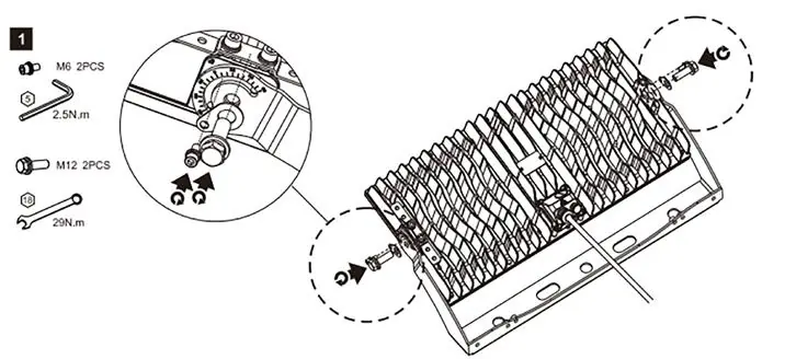 Montage und Drehwinkel-Einstellung