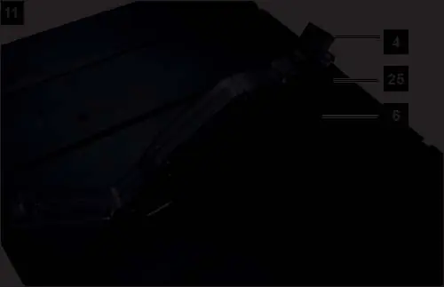 Montage der Sägeblattabdeckung.