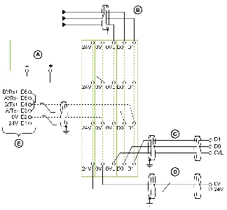 Verdrahtungsdiagramm des Shunt-Anschlussblocks