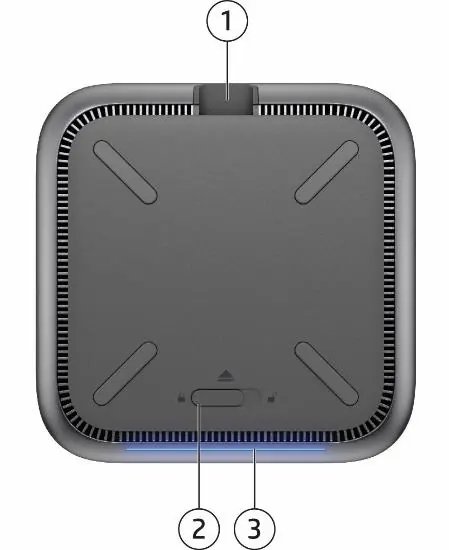 Anschlüsse der HP Thunderbolt 4 Ultra G6 Dock (Rückseite)