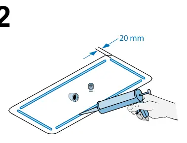 Schritt 2: Auftragen der Silikonfuge.
