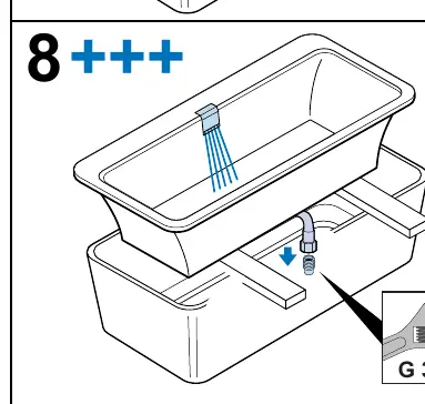 Schritt 8: Anschluss des Abflusses.