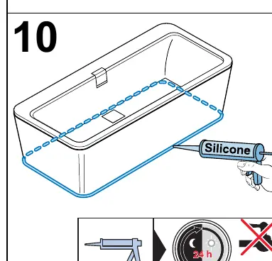 Schritt 10: Finale Abdichtung mit Silikon.