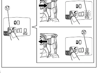 Einstellung von Drehzahl und Auto-Stopp (Fig. 18, 19)