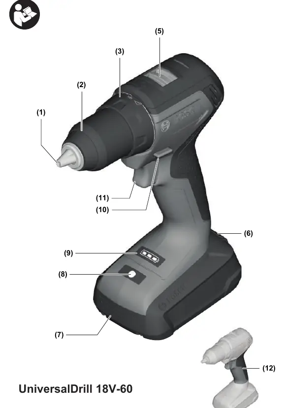 UniversalDrill 18V-60 Komponenten