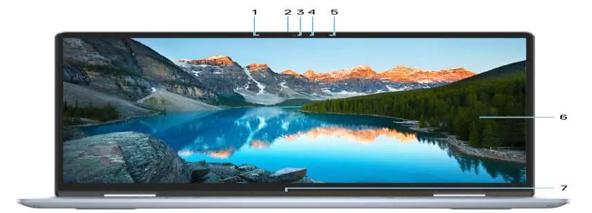 Vorderansicht des Laptops