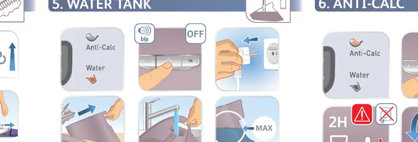 Wassertank befüllen