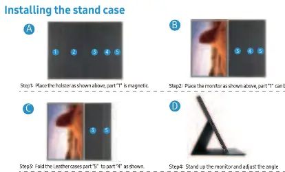 Montage des Standfußes (Smart Cover)