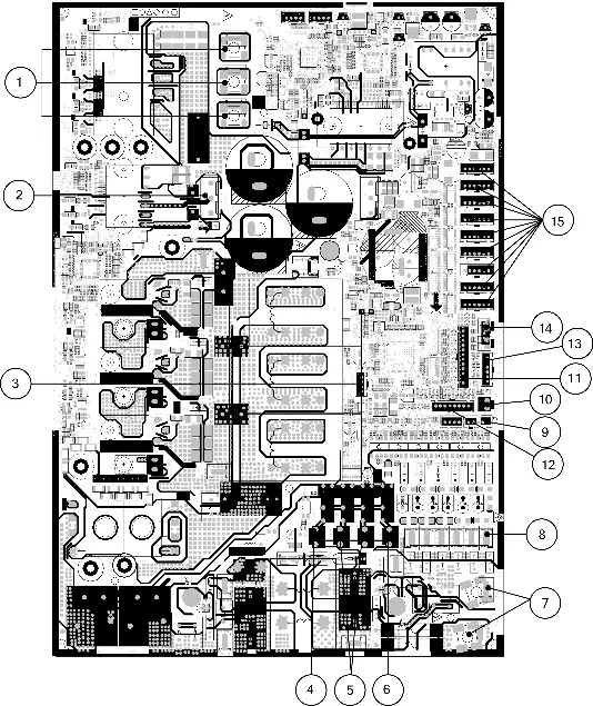 Leiterplattendiagramm der Außeneinheit