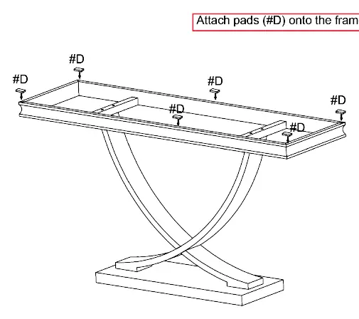 Sofa Table: Montage der Tischplatte