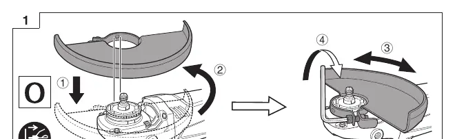 Montage und Einstellung der Schutzhaube