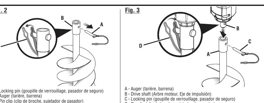 Montage des Bohrers (Fig. 2 & 3)