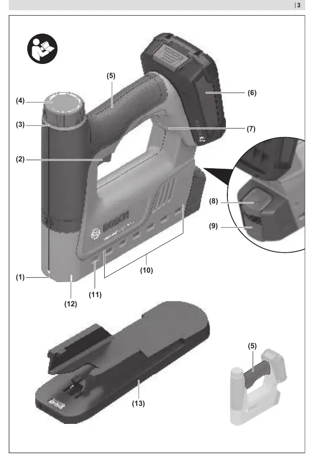 Komponentenübersicht des UniversalTacker 18V-14