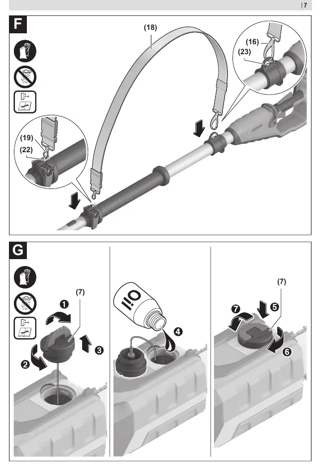 Öltank befüllen (Bild G)