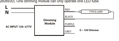 Anschlussdiagramm für das Dimmmodul