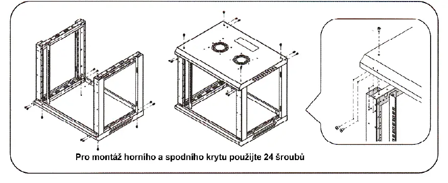 Schritt 2: Verbindung der Seitenrahmen mit den Deckelplatten.