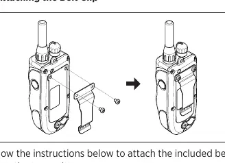 Anbringen des Gürtelclips