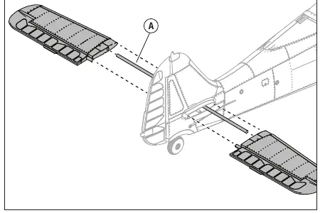 Montage des horizontalen Stabilisators