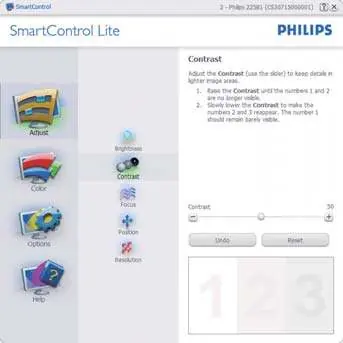 SmartControl Kontrasteinstellung