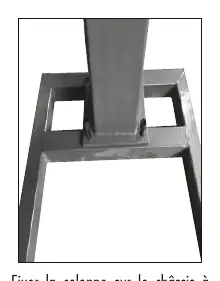 Befestigung der Säule