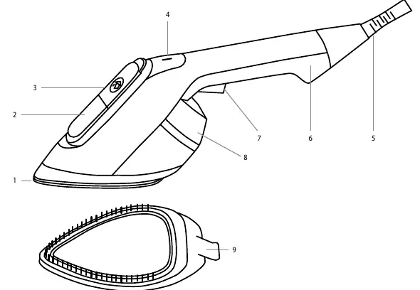 Produktübersicht des Lauben Handheld Steam Iron 1950BC