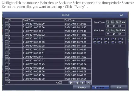 Backup-Schnittstelle