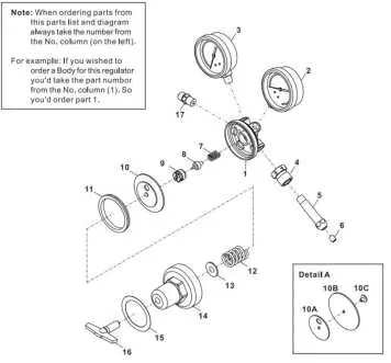 Ersatzteildiagramm Regler