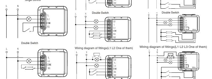 Schaltpläne für 1CH, 2CH und 3CH Module