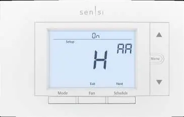 Thermostat-Display: Befeuchtung aktiviert