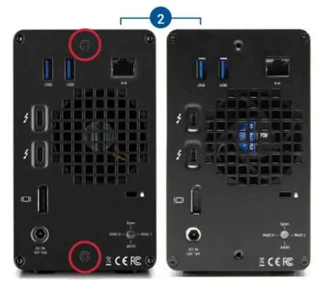 Rückseite des OWC Gemini