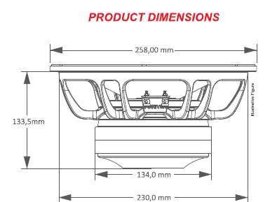 Abmessungen des Subwoofers