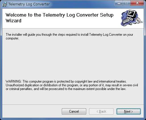 Installationsassistent der Software