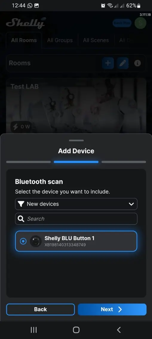 Bluetooth-Scan in der App