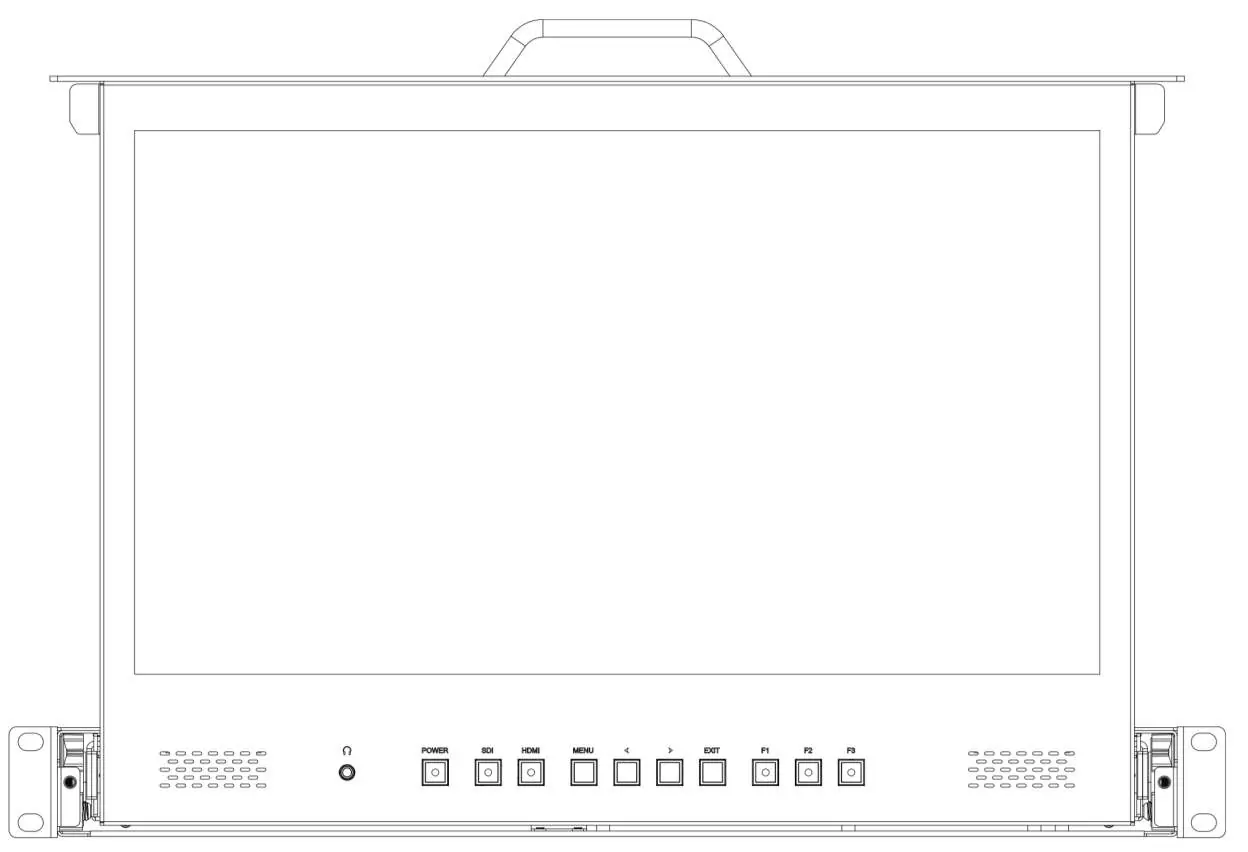 Frontpanel des Monitors