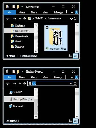 Drag & Drop Vorgang unter Windows