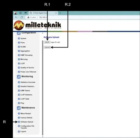 Software-Upload-Schnittstelle