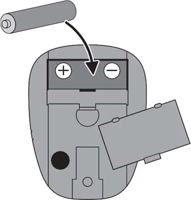 Einlegen der AA-Batterie in den Trainingscomputer