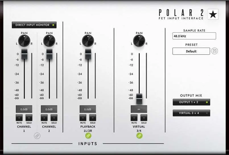 Polar Control Software Oberfläche