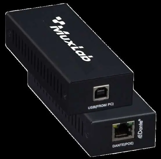 MuxLab 500550 Dante 2-Kanal USB-Audio-Encoder/Decoder