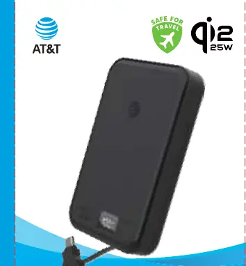AT&T Ultra-Safe Magnetic Powerbank 10.000 mAh