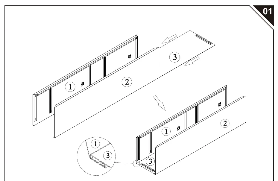 Schritt 01: Zusammenbau der Seitenwände