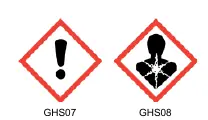 Gefahrenpiktogramme GHS07 und GHS08