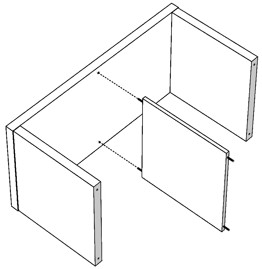 Schritt 2: Trennwand einsetzen