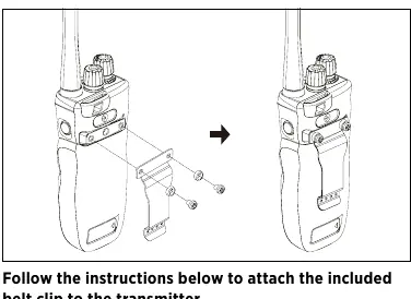 Anbringen des Gürtelclips