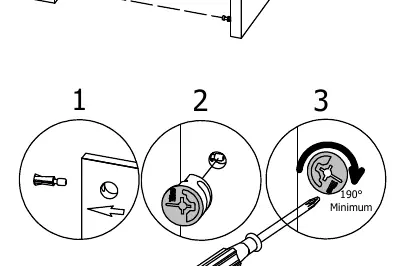 Verwendung der Nockenverschlüsse (Cam Locks)